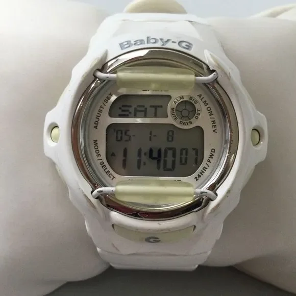 Casio Baby-G Digital Watch Unisex White Alarm 3252 BG-169R 200M New Battery - Picture 2 of 15